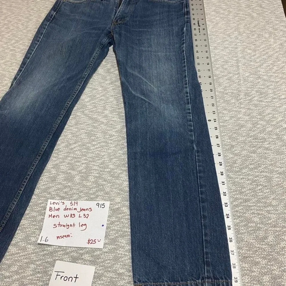 Levi's 514 blue denim jeans Size W33/ L32. SKU915